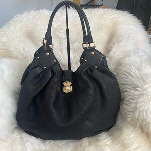 SOLD Louis Vuitton Mahina Monogram Leather Hobo Bag in Chocolate Brown💕